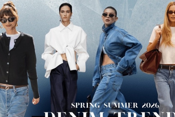 Xu hướng denim nổi bật mùa xuân hè 2026