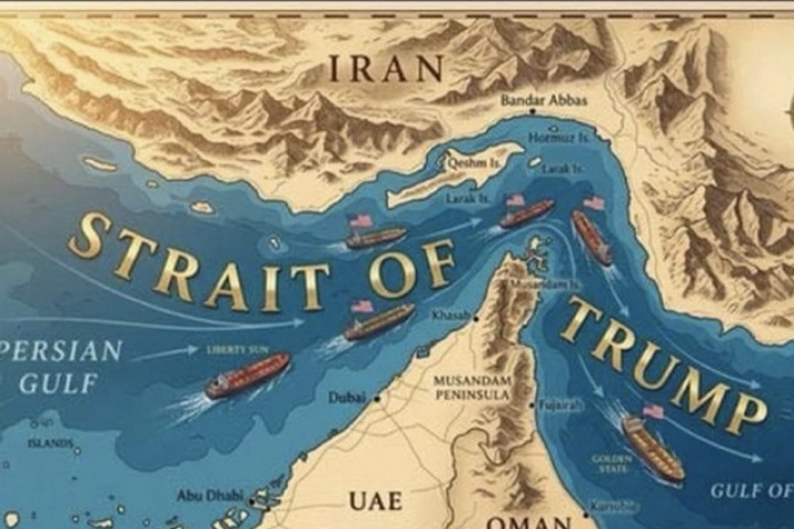 Tổng thống Trump đăng bài, đổi tên eo biển Hormuz thành  eo biển Trump 