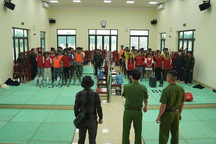 Các đối tượng trong vụ án. Ảnh: Công an Điện Biên.