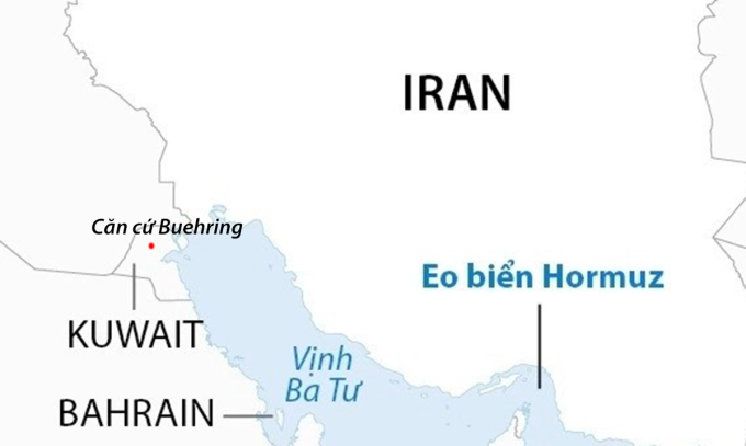 Vị trí căn cứ Buehring. Đồ họa: AFP