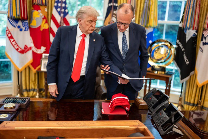 Tổng thống Mỹ Donald Trump và Thủ tướng Đức Friedrich Merz. Ảnh: Nhà Trắng