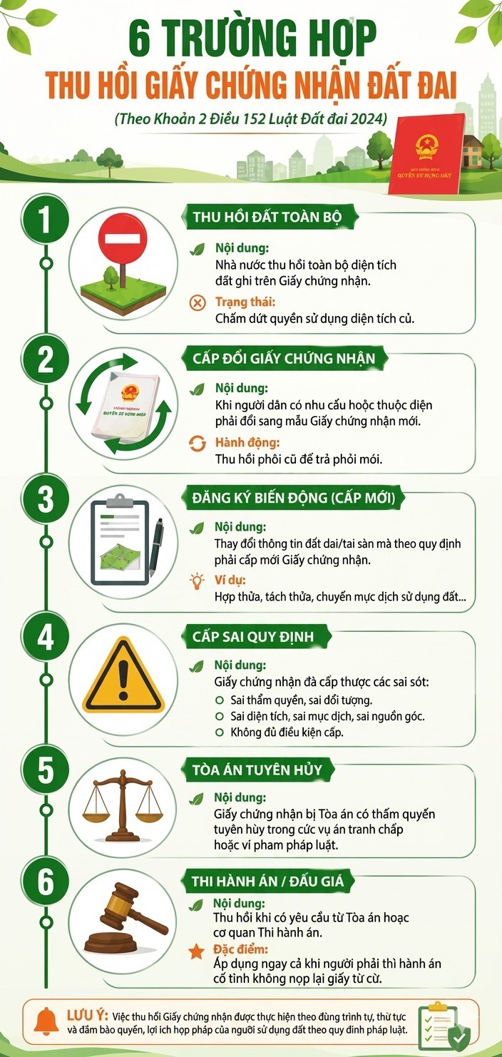 6 trường hợp bị thu hồi sổ đỏ năm 2026 người dân cần nắm rõ - 1