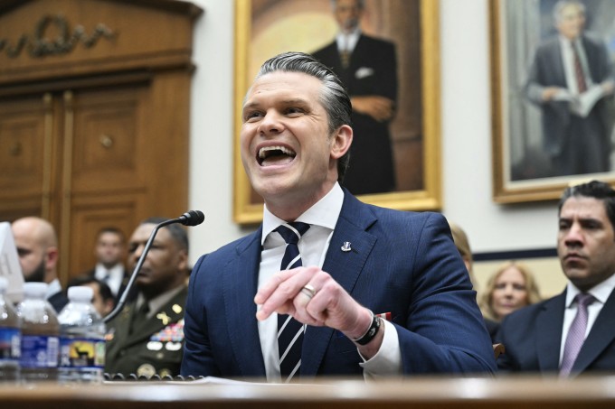Bộ trưởng Quốc phòng Pete Hegseth trong phiên điều trần tại Đồi Capitol ngày 29/4. Ảnh: AFP