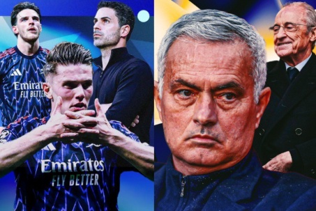 Arsenal thể hiện bản lĩnh ở Cúp C1, "ông trùm" Perez bắt tay Mourinho dẹp loạn Real (Clip 1 phút)