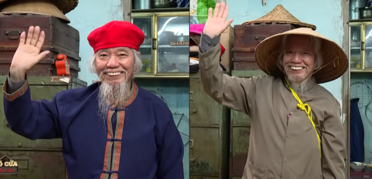 Mỗi khi đi bán vé số, ông Thái lại mặc các trang phục khác nhau để gây chú ý