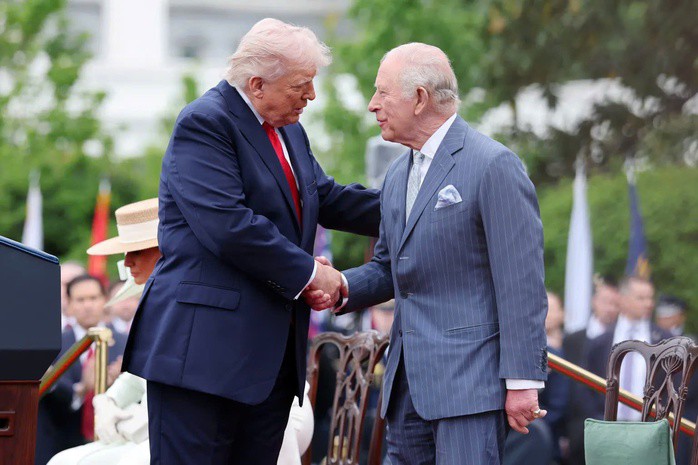 Tổng thống Mỹ Donald Trump (trái) và Vua Anh Charles III . Ảnh: PA.