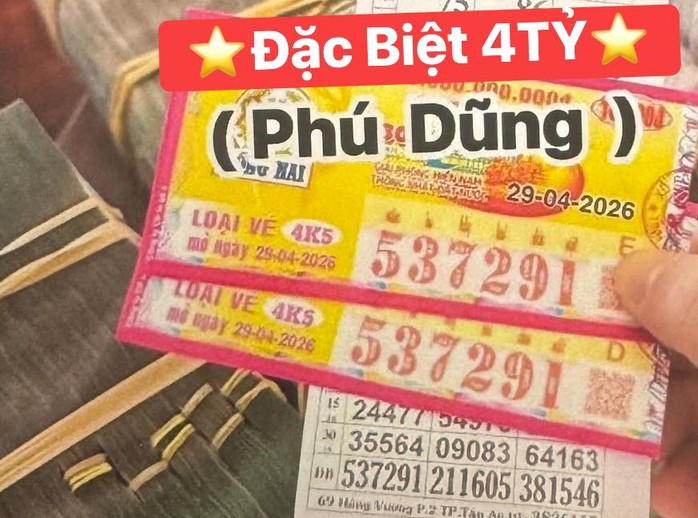 Giải độc đắc của vé số Đồng Nai trúng tại tỉnh Tây Ninh. Ảnh: ĐLVS Ba Xuyên