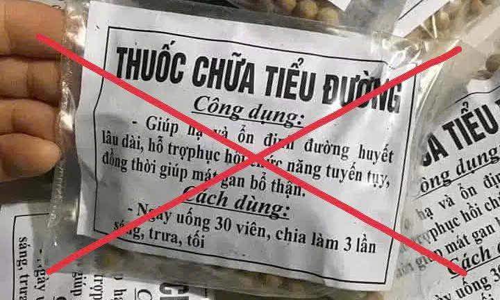 Quảng cáo thuốc chữa tiểu đường gia truyền như thần dược.