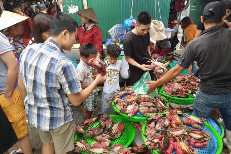 Chưa hết nghỉ lễ khách đã nườm nượp đi mua hải sản mang về
