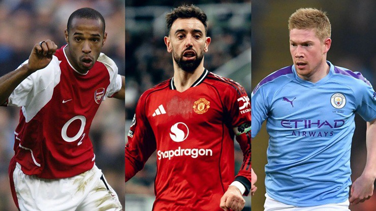 Fernandes cần thêm 1 kiến tạo để san bằng kỷ lục của&nbsp;De Bruyne và Thierry Henry