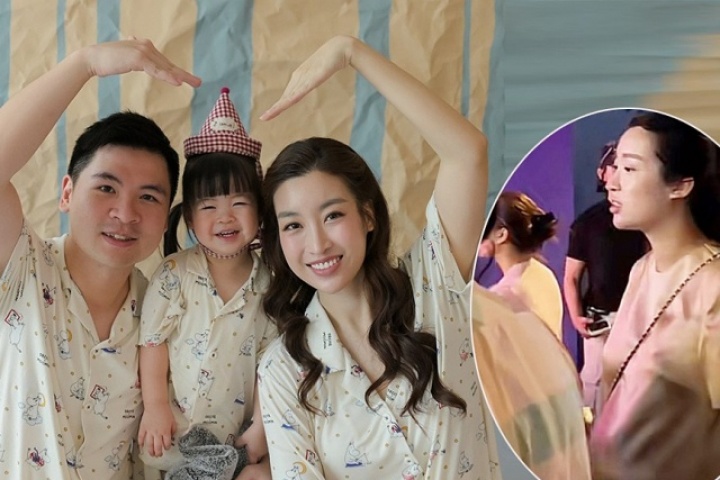 Ảnh 4/5: Khoảnh khắc Đỗ Mỹ Linh bế bầu vượt mặt đưa con gái đi chơi được chú ý