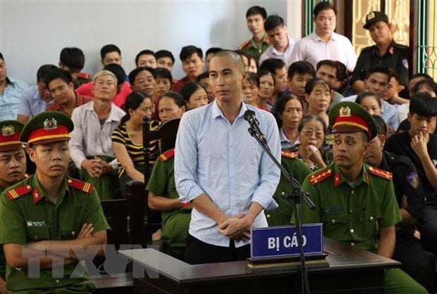 Đinh Công Tráng tại phiên tòa xét xử. Ảnh: TTXVN.