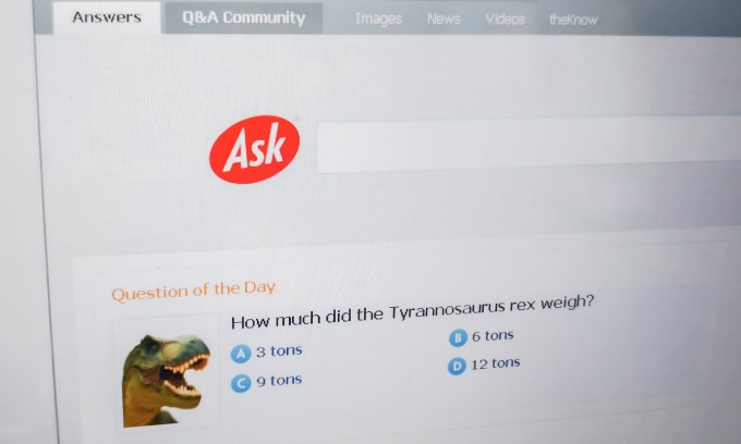 Giao diện tìm kiếm của Ask.com. Ảnh: Bảo Lâm