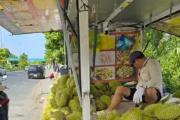 Sầu riêng ‘rẻ như bèo’ bán đầy vỉa hè