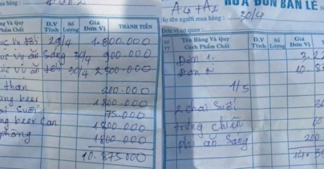 Khách sạn bị tố "chặt chém", thu phí phục vụ 2,5 triệu, bia 900 nghìn đồng/thùng