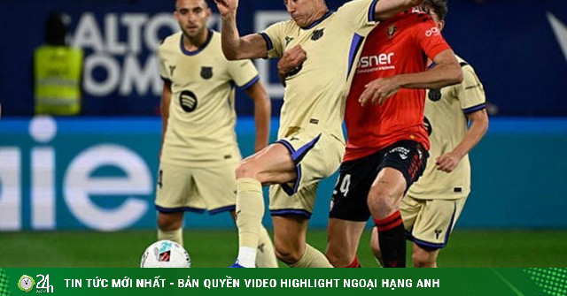Barcelona vượt qua Osasuna 2-1, tiến sát chức vô địch La Liga