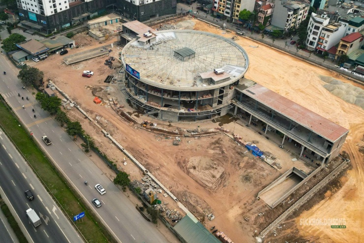 Toàn cảnh công trường Bến xe khách Yên Sở.