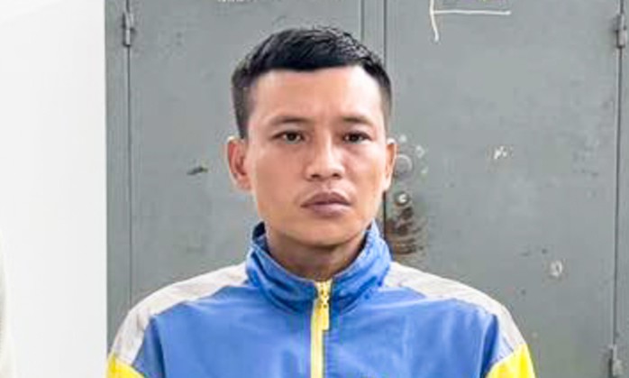 Nguyễn Quang Thoại tại cơ quan công an. Ảnh: Công an cung cấp