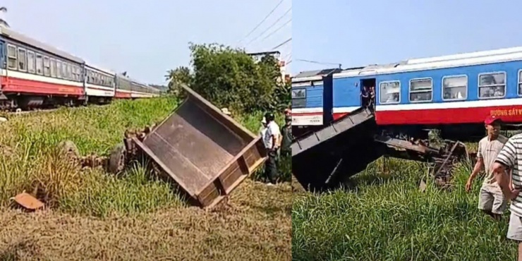 Vụ xe công nông băng qua đường sắt bằng lối đi tự mở ở Đắk Lắk và va chạm với tàu chở khách SE9, khiến 1 người tử vong, 2 người bị thương ngày 12/4/2026