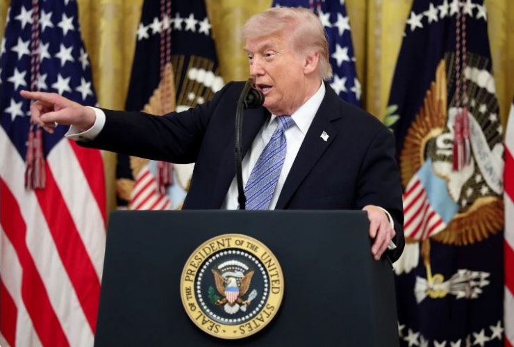Tổng thống Trump. Ảnh: AP
