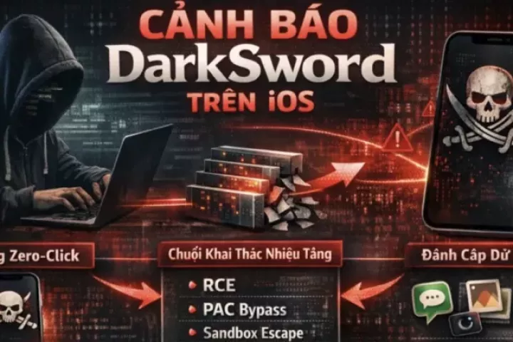 Cảnh báo bộ công cụ DarkSword 'tấn công' chiếm quyền kiểm soát thiết bị iPhone
