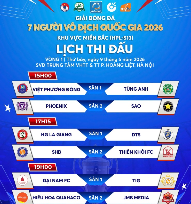 Lịch thi đấu cho HPL-S13 tại Hà Nội