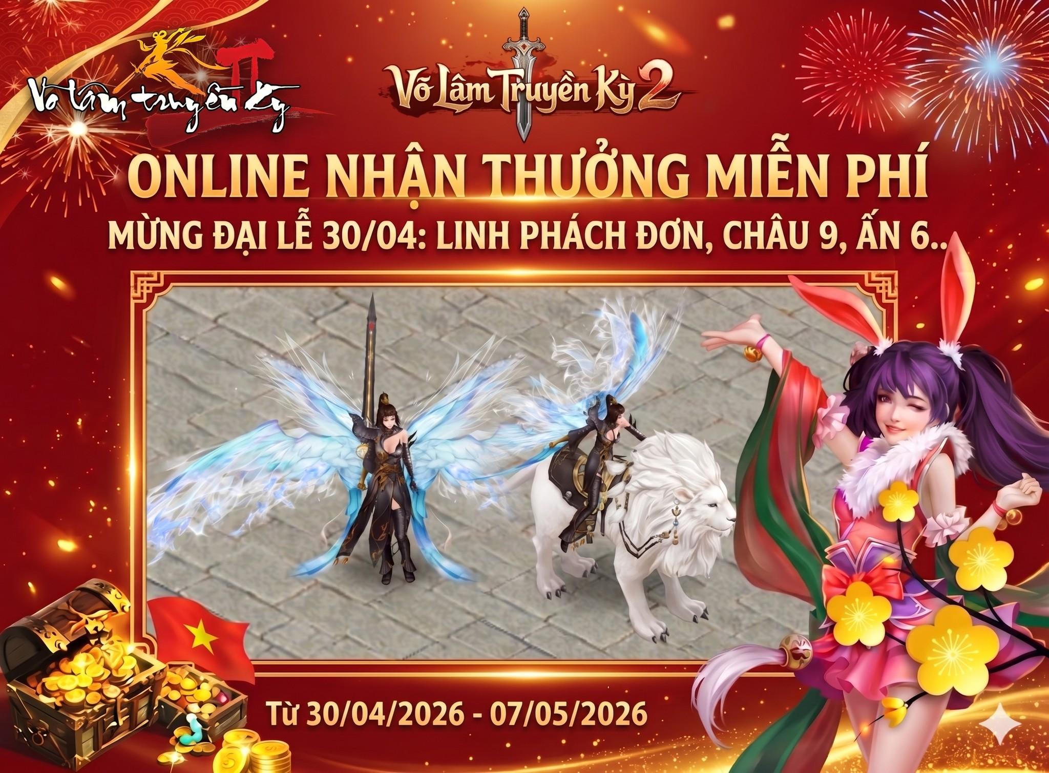 Online nhận miễn phí nhiều vật phẩm giá trị