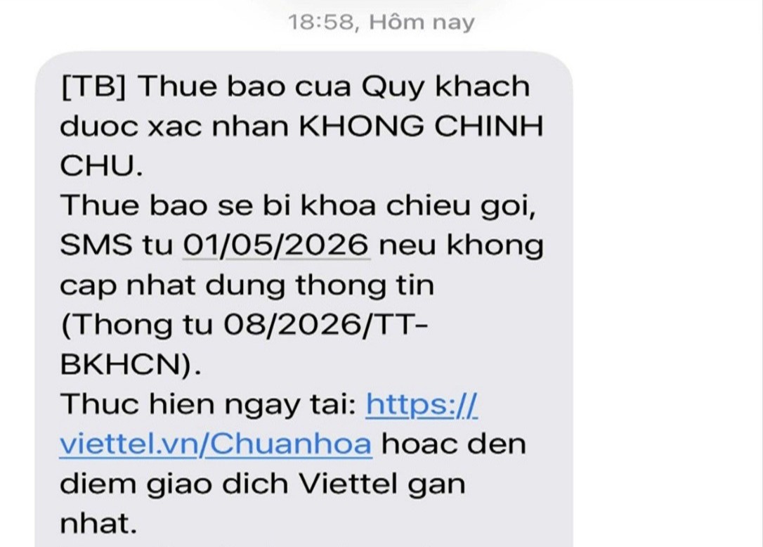 Một SIM bị khóa vì người đứng tên thuê bao chọn "không sử dụng" trên VNeID, mà người đang thực sử dụng lại không chuẩn hóa thông tin về đúng bản thân mình trong vòng 5 ngày.