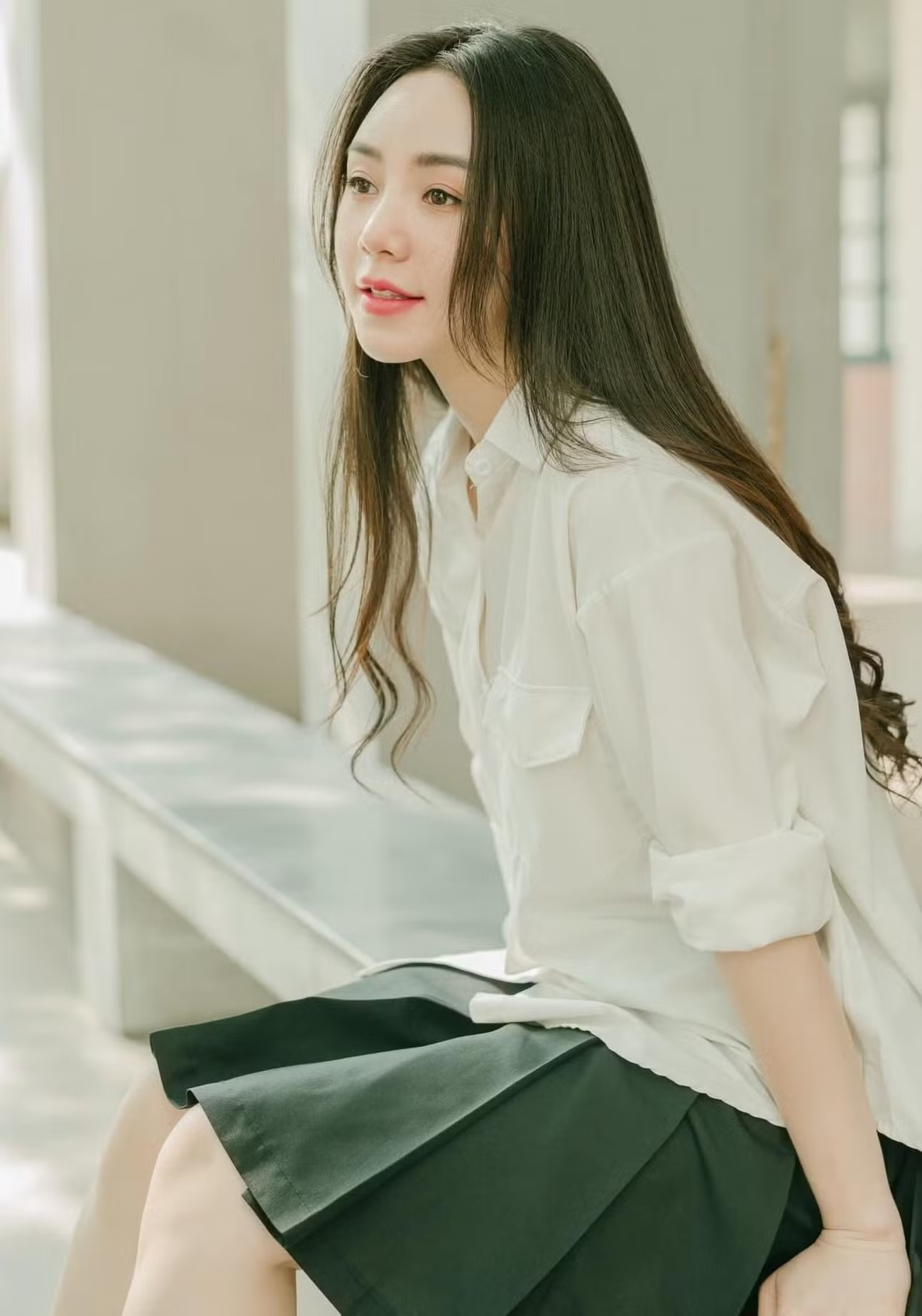 Bộ ảnh phong cách học sinh của Quỳnh Kool vài năm trước.