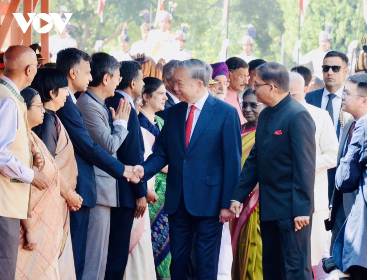 Tổng thống và Thủ tướng Ấn Độ chủ trì lễ đón Tổng Bí thư, Chủ tịch nước Tô Lâm - 9