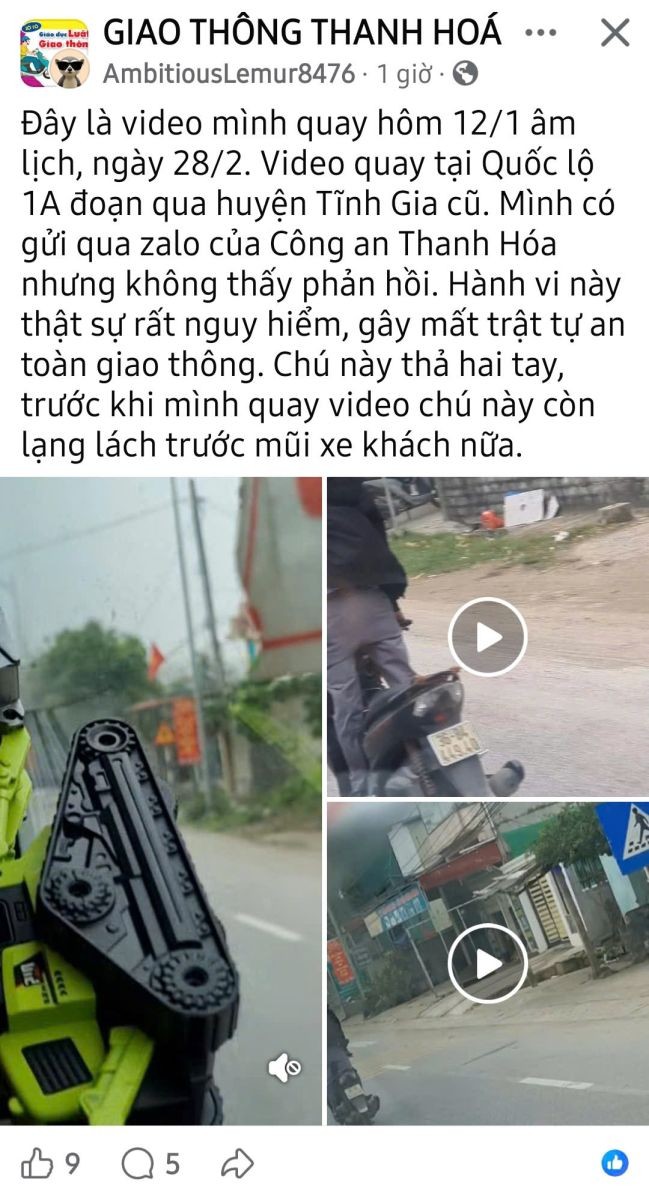 Nội dung đăng tải trên mạng xã hội