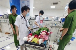 Đại úy công an bị tấn công tại trụ sở đã được phẫu thuật sọ não và nối lại bàn chân
