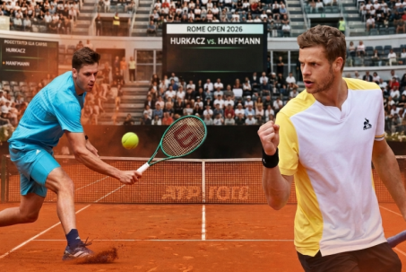 Đỉnh cao tennis Rome Open: Hurkacz thử lửa Hanfmann, hiện tượng Blockx lại ra oai