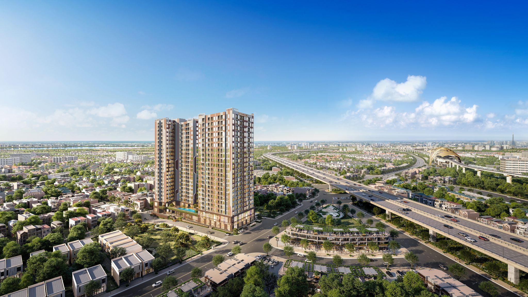 Một góc phối cảnh dự kiến của khu căn hộ Fenica
