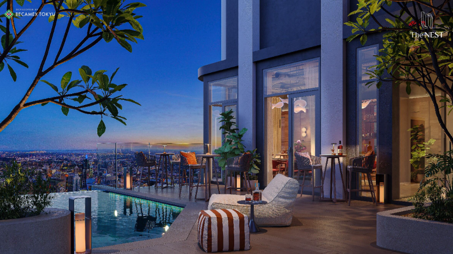 Một trong những điểm nhấn của EAST Tower là tổ hợp tiện ích tầng 25 với tầm nhìn thoáng và tiện nghi.