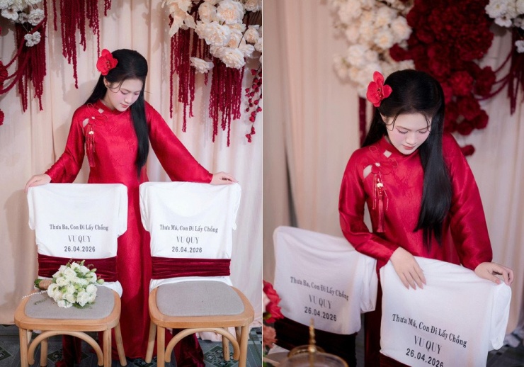 Khoảnh khắc cô dâu bên 2 chiếc ghế trống trong buổi lễ gia tiên khiến người xem xúc động&nbsp;