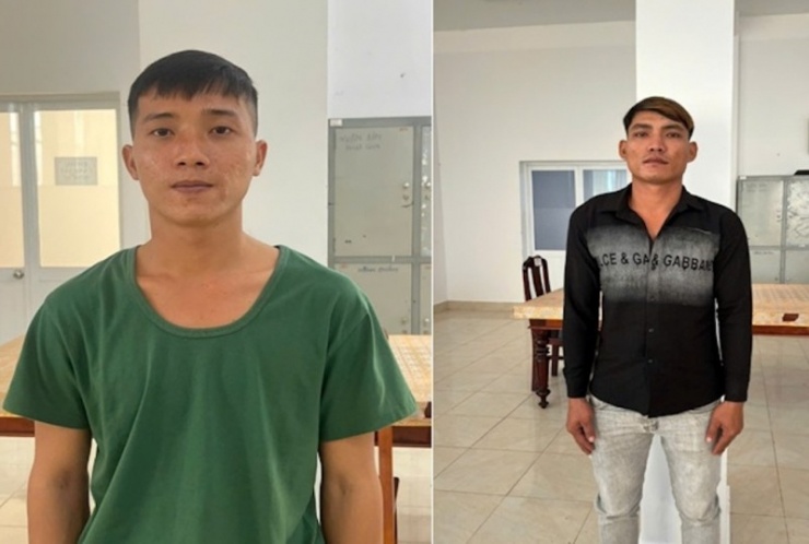 Bị can Nguyễn Văn Tấn và Lê Văn Né.