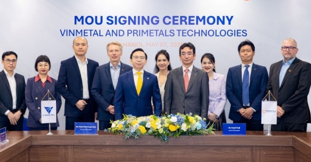VinMetal hợp tác Primetals phát triển công nghệ sản xuất thép tiên tiến hàng đầu thế giới