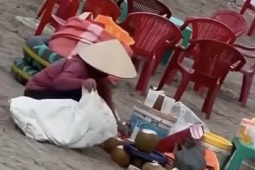 Danh tính người gom nước dừa thừa bán lại cho khách tại bãi biển Thịnh Long