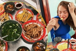 Hồ Ngọc Hà thưởng thức món cơm gà nức tiếng phố Hội