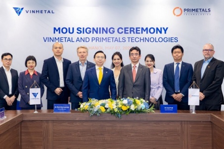 VinMetal hợp tác Primetals phát triển công nghệ sản xuất thép tiên tiến hàng đầu thế giới