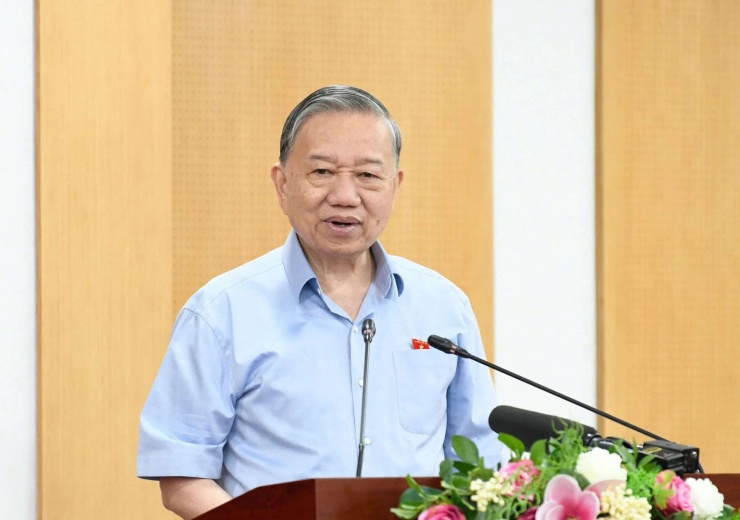 Tổng Bí thư, Chủ tịch nước Tô Lâm phát biểu tại buổi tiếp xúc cử tri 10 phường thuộc đơn vị bầu cử số 1 Hà Nội mới đây.