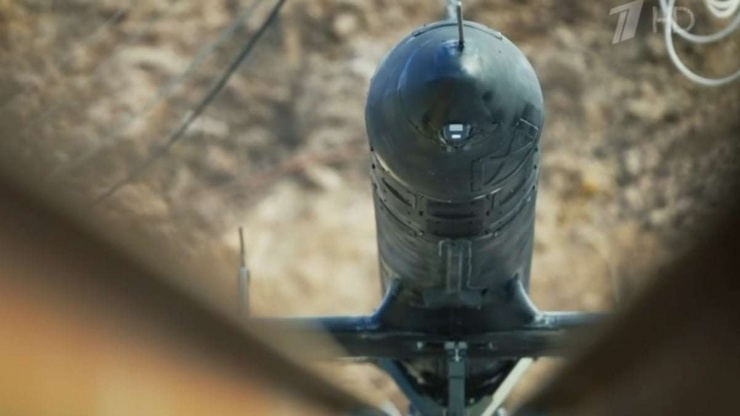 Ảnh chụp màn hình từ video Nga lần đầu công khai mẫu drone tấn công hạng nặng Geran-5. Ảnh&nbsp;Defence-blog