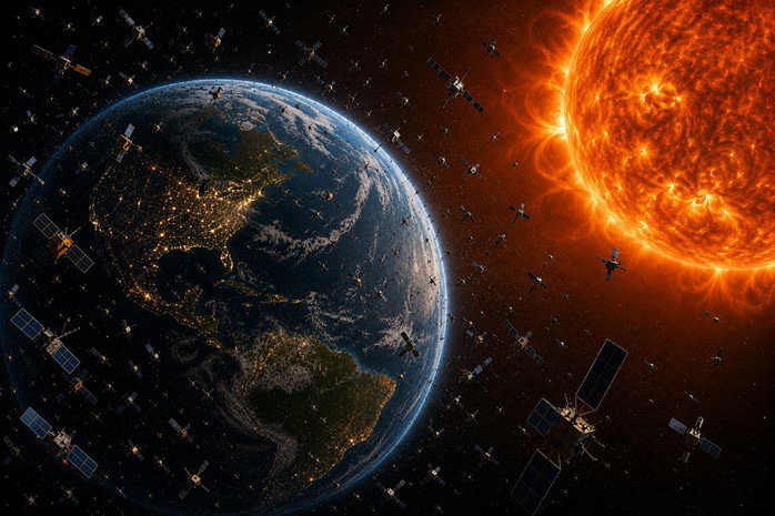 Quỹ đạo Trái Đất tầm thấp hiện đầy rác vũ trụ - Ảnh minh họa: SCI-NEWS
