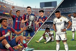 Barcelona "chấp" Yamal vẫn trên cơ Real, Arsenal sắp đá trận derby căng nhất mùa giải (Clip 1 phút)