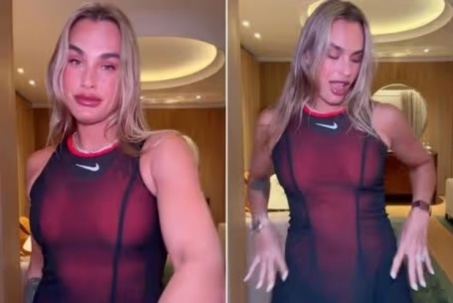 "Nữ hoàng tennis" Sabalenka lại đốt mắt khán giả với trang phục xuyên thấu