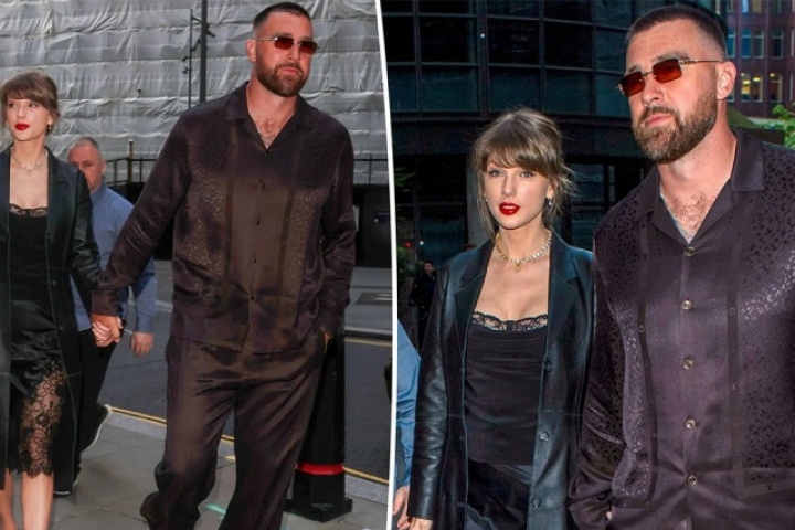 Taylor Swift diện đầm ren gợi cảm trong buổi hẹn hò chồng sắp cưới