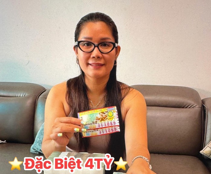Giải độc đắc của vé số Long An trúng tại tỉnh Tây Ninh. Ảnh: ĐLVS Lan Hùng Tú