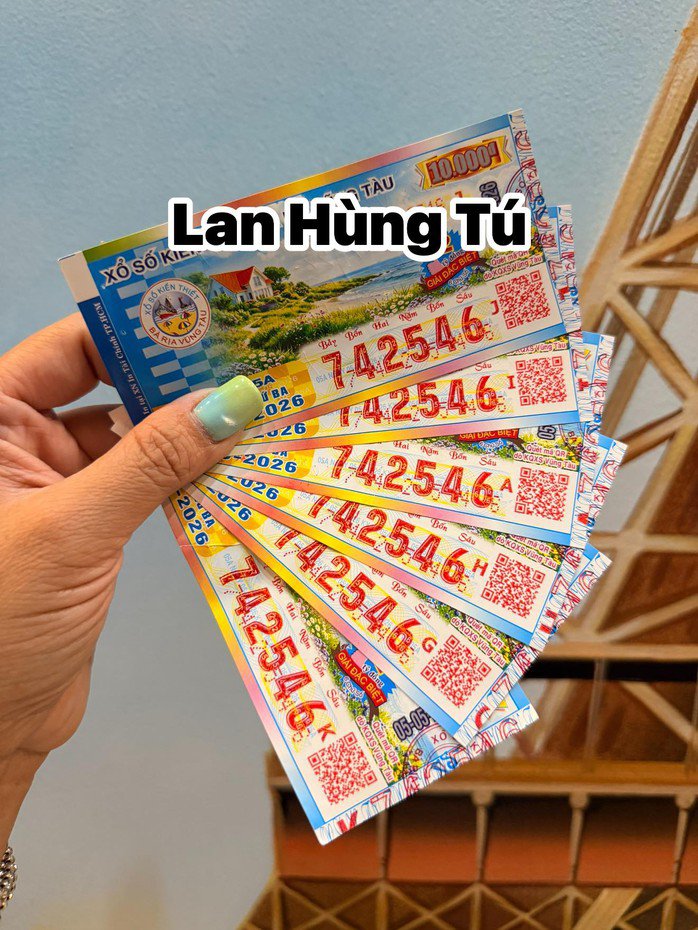 Giải độc đắc của vé số Vũng Tàu trúng tại tỉnh Tây Ninh. Ảnh: ĐLVS Lan Hùng Tú