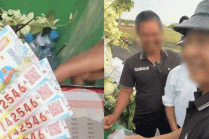 Nhân viên trại hòm ở Tây Ninh trúng 5 tờ độc đắc, run rẩy khi nhận tiền